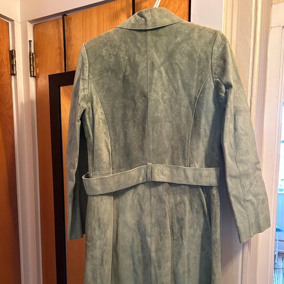 00s Green Brazilian Doma Suede coat - Picture 5 of 6